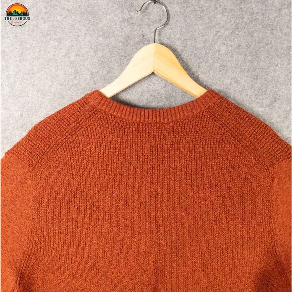 Banana Republic Pullover Sweater Burnt Orange Cotton Blend Long Sleeve Men Sz XL - Picture 10 of 12